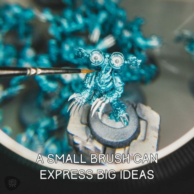 Tips for Painting Miniatures with a small brush can express big ideas.