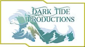 Dark tide productions logo featuring mermaids and mermen.